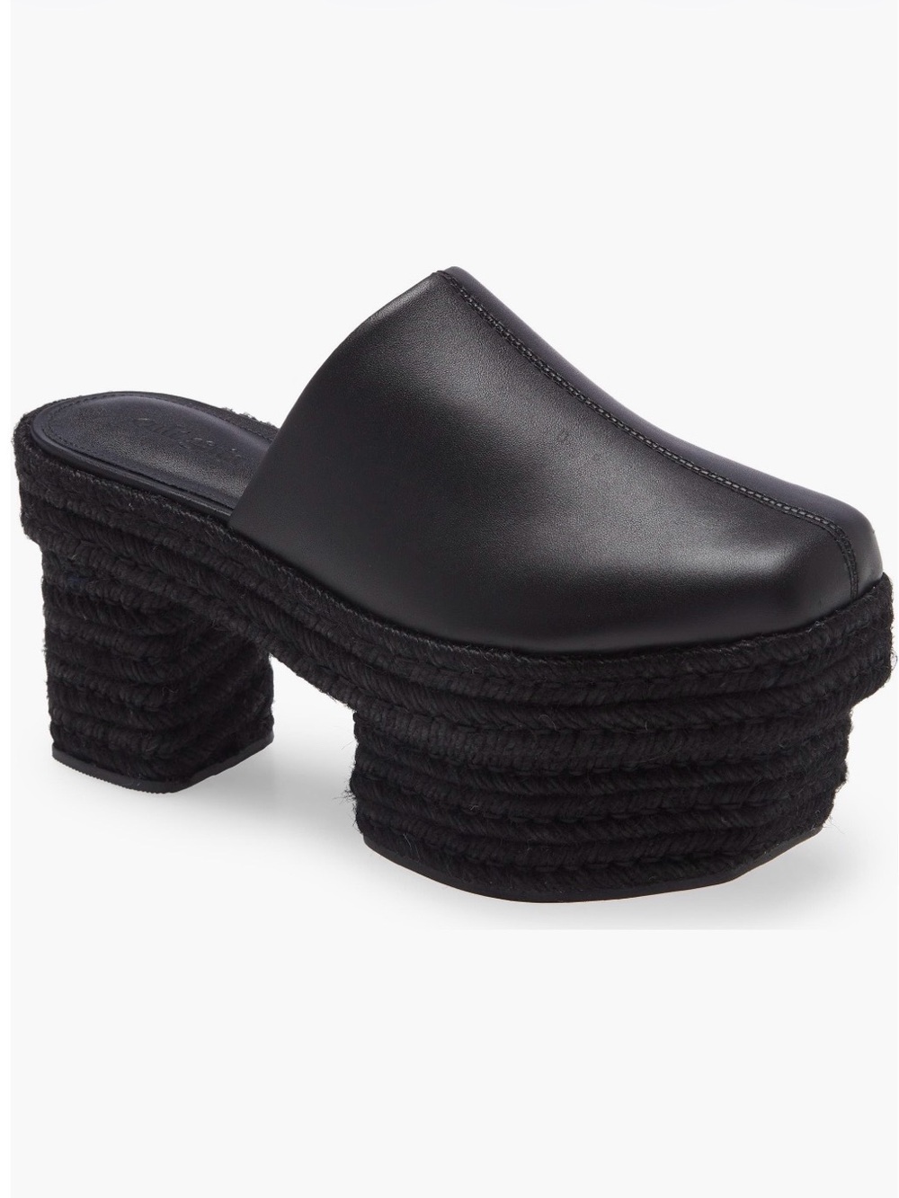 cult gaia Black Platform Espadrille Mule